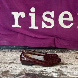 Vintage Made in Italy Salvatore Ferragamo Gator/Croc Skin Loafers